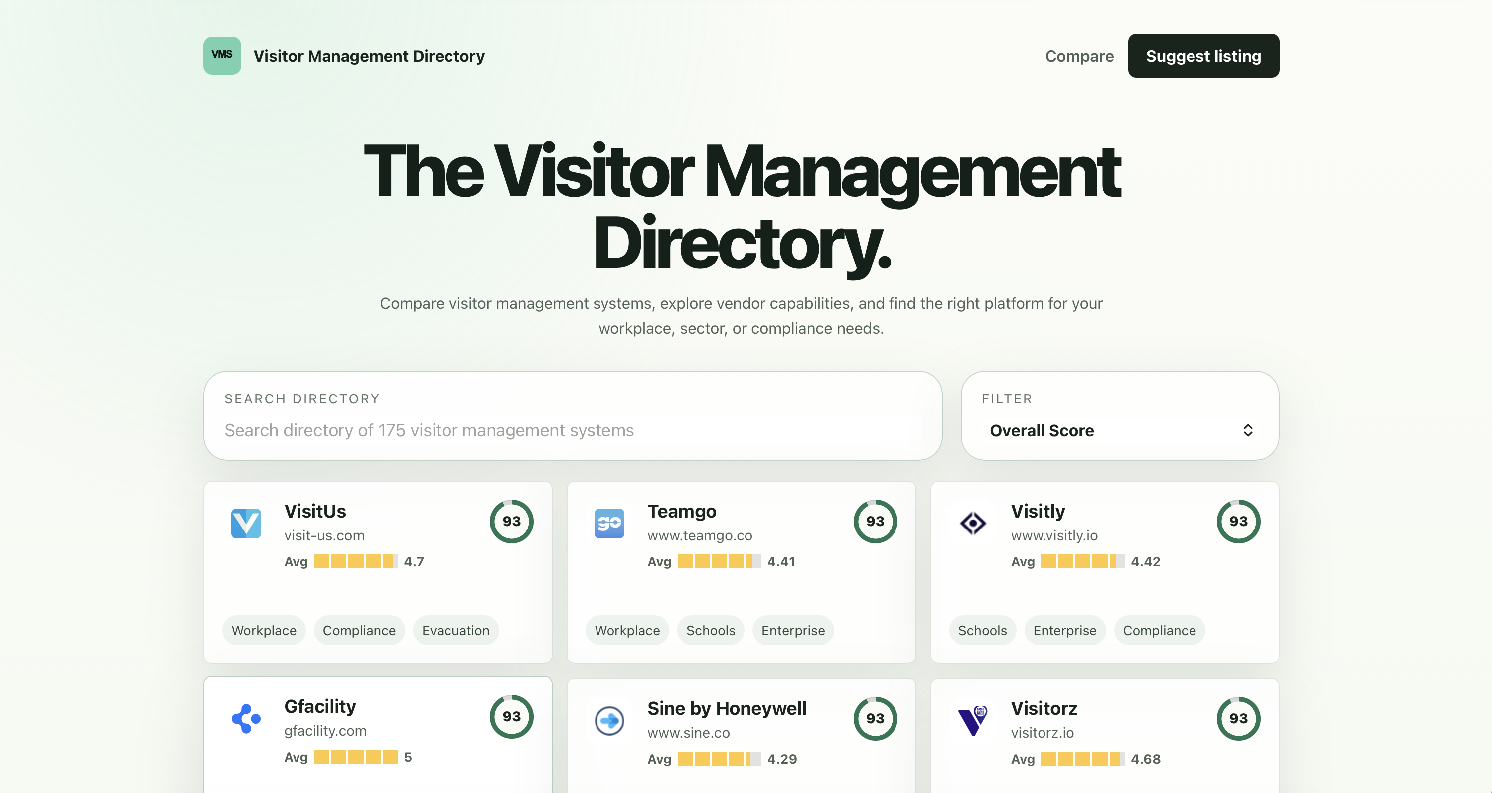Visitor Management Directory placeholder