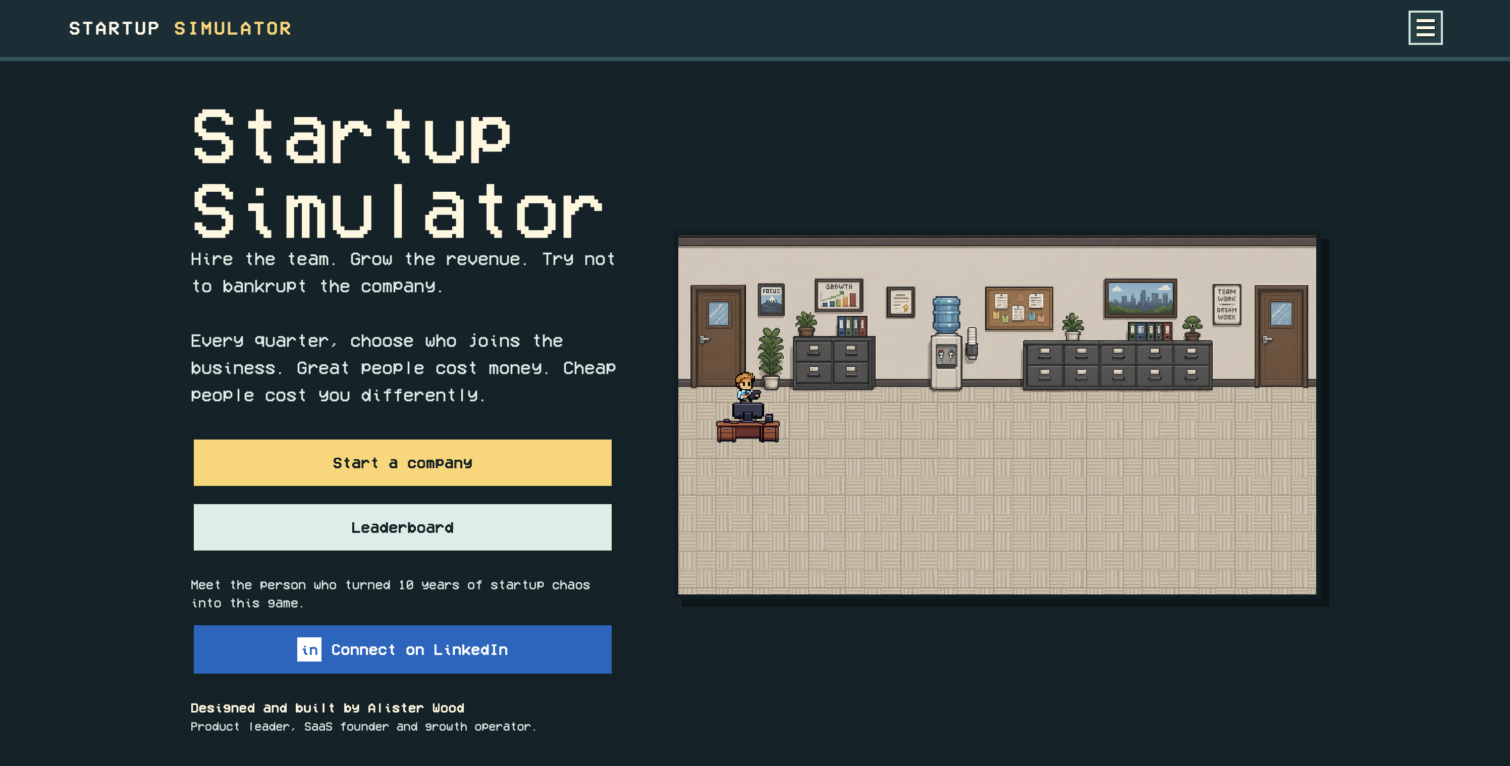 Startup Simulator placeholder